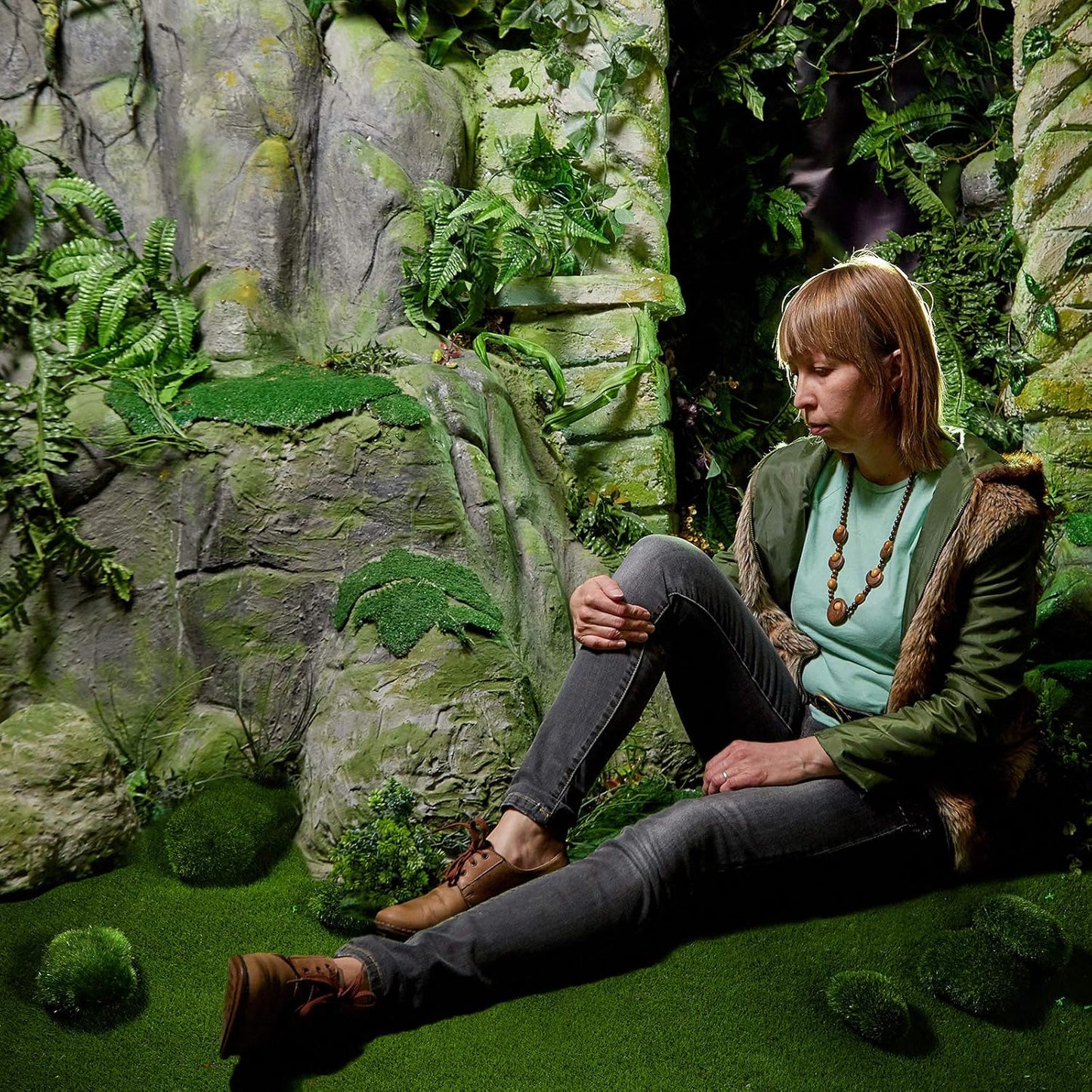 Artificial Moss Rocks – Decorative Green Stones, Set of 20