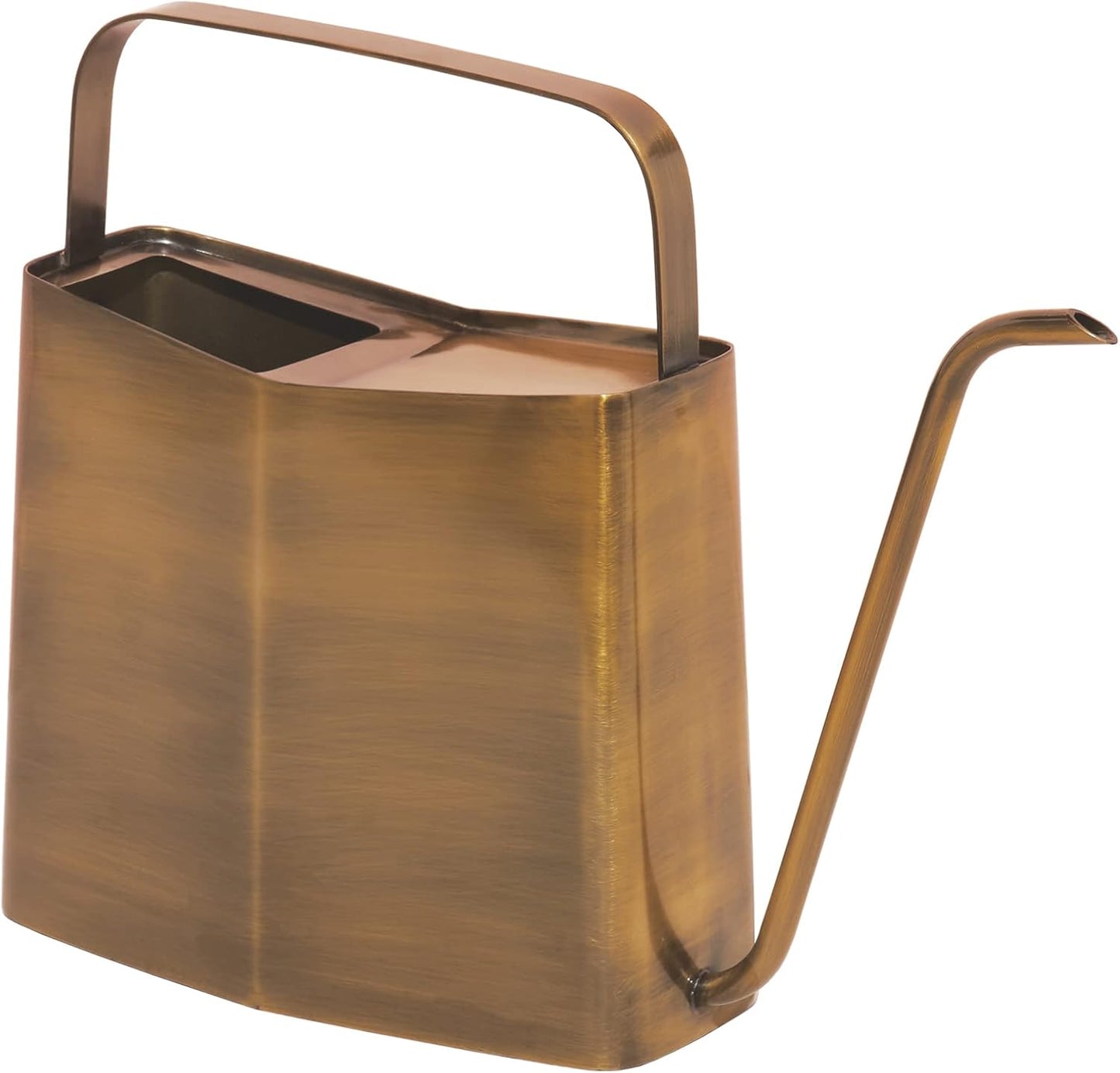 Brass Finish Watering Can, 3L Long Spout, Rust-Resistant Stainless Steel