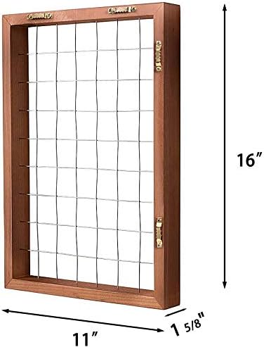 Wooden Air Plant Frame 16" Hanging Tillandsia Display (Plant Not Included)